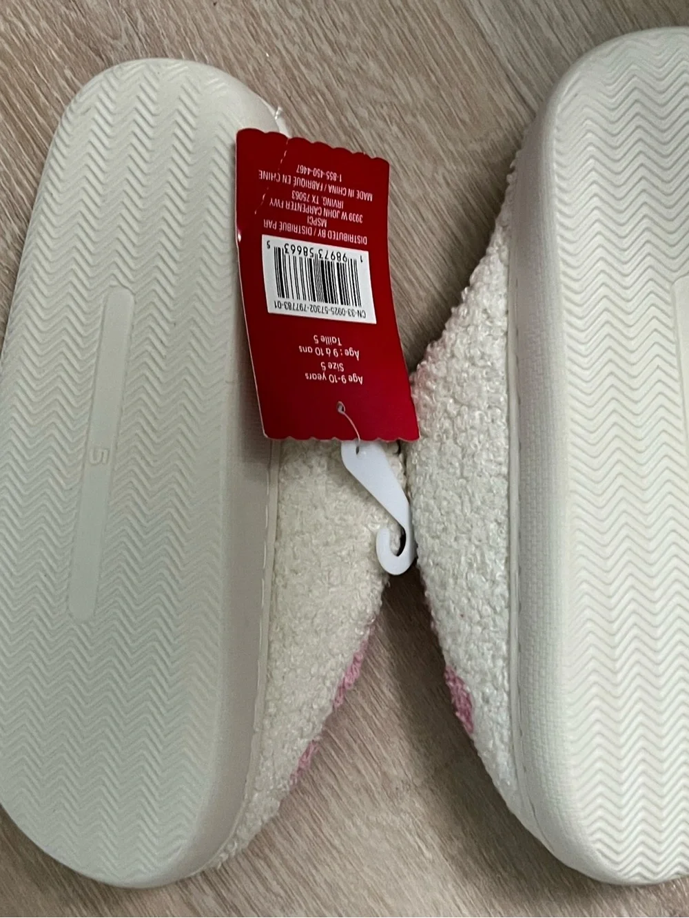 Ashland Pink Bow Slippers, Kids Size 5